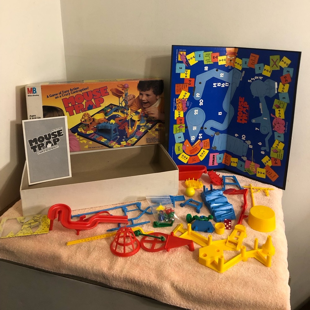 Vintage 1986 Milton Bradley Mouse Trap Game #4657 Complete